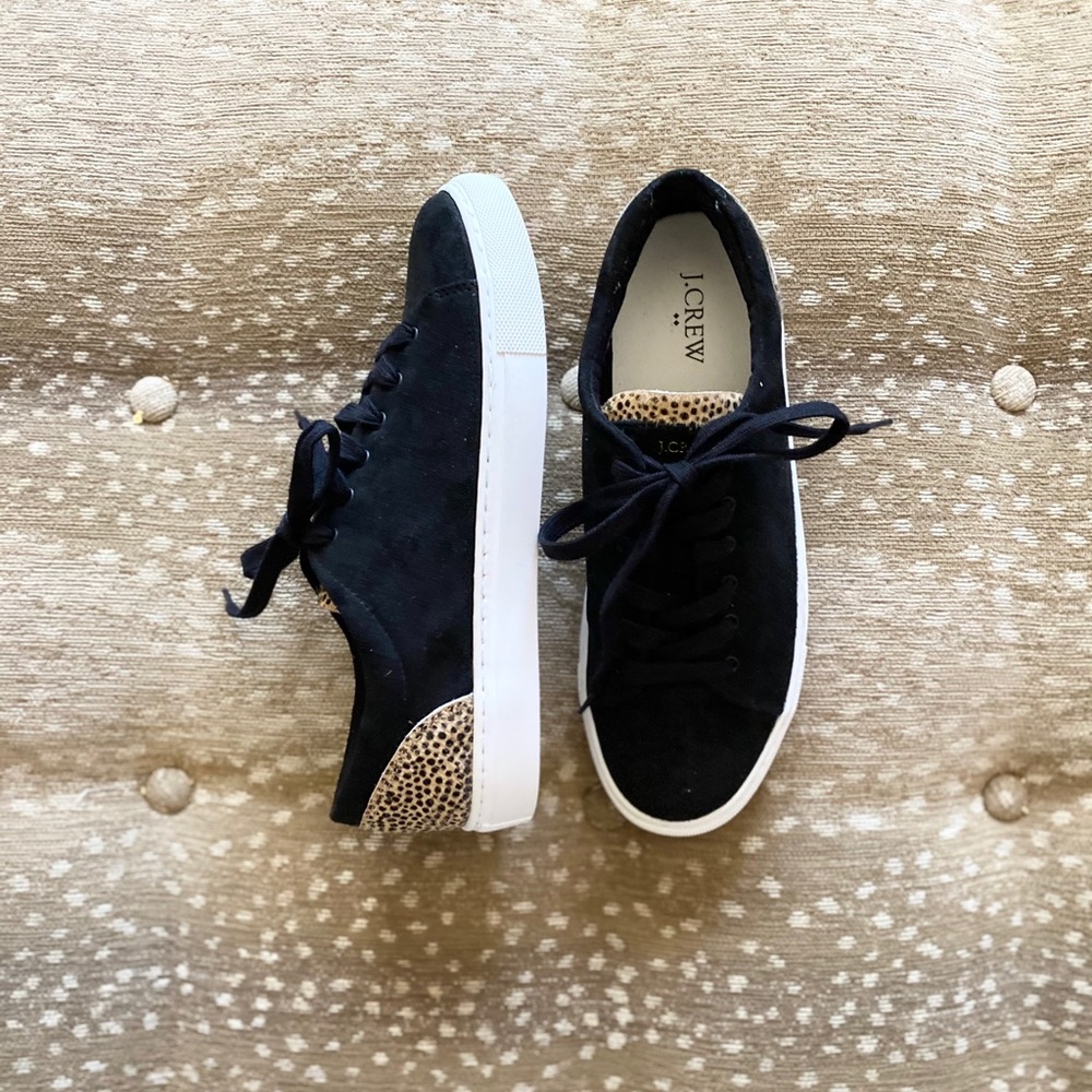 NWT and Box! Jcrew Calf Hair Sneakers